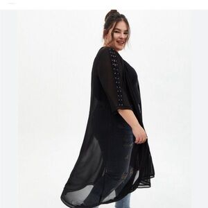 Black Sheer Kimono Torrid 3x/4x - image 1